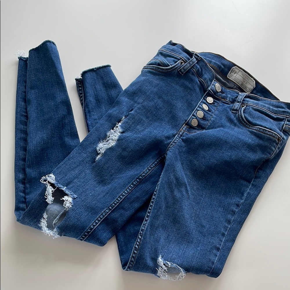Free People Distressed Skinny Jeans